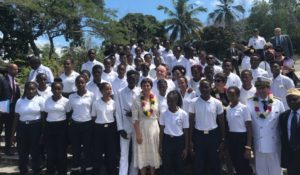 Photo de groupe au lycée de Petite Terre