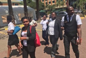 Les stagiaires le lendemain de leur arrivée à Nairobi